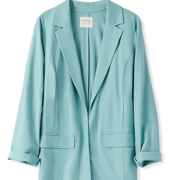 🍍Aqua Linen Blazer - Picture 3 of 9